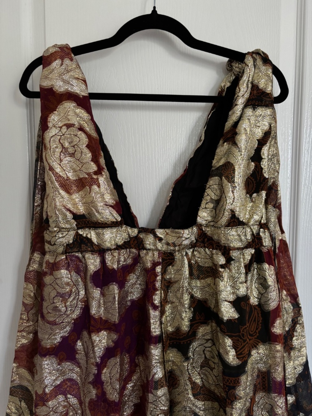 Farm Rio Lamé Jacquard Maxi Dress - Picture 4 of 11